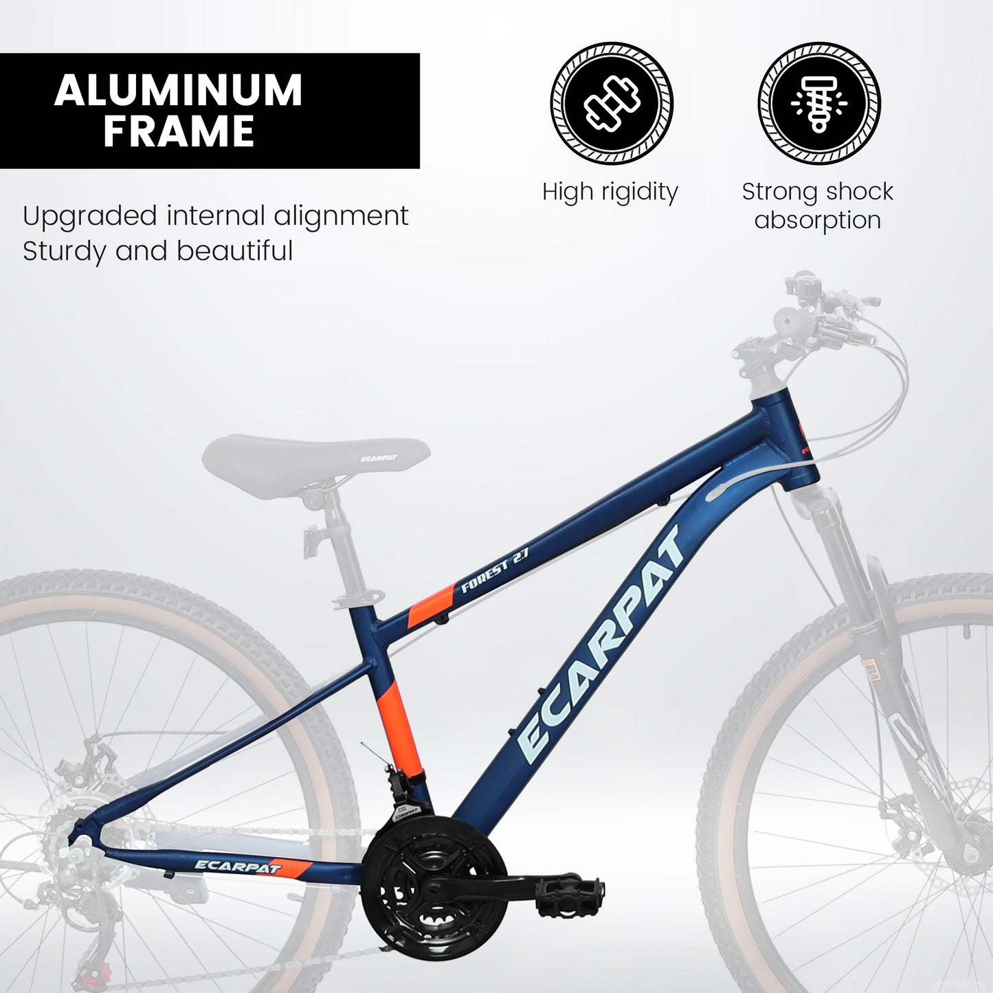 Mountainbike 27 Zoll – 21-Gang, Scheibenbremsen, Aluminiumrahmen
