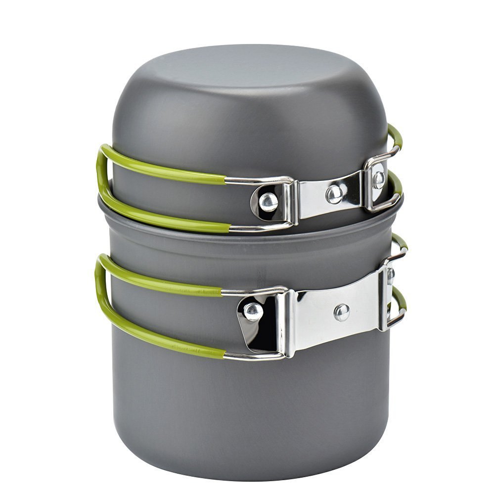Camping-Kochgeschirr-Set – Aluminium Kochgeschirr für Outdoor, Reise, Wandern, Picknick & BBQ