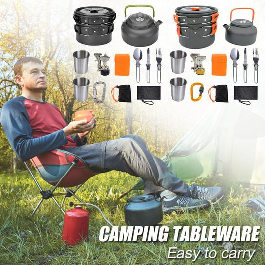 Camping-Kochgeschirr-Set – Aluminium Kochgeschirr für Outdoor, Reise, Wandern, Picknick & BBQ
