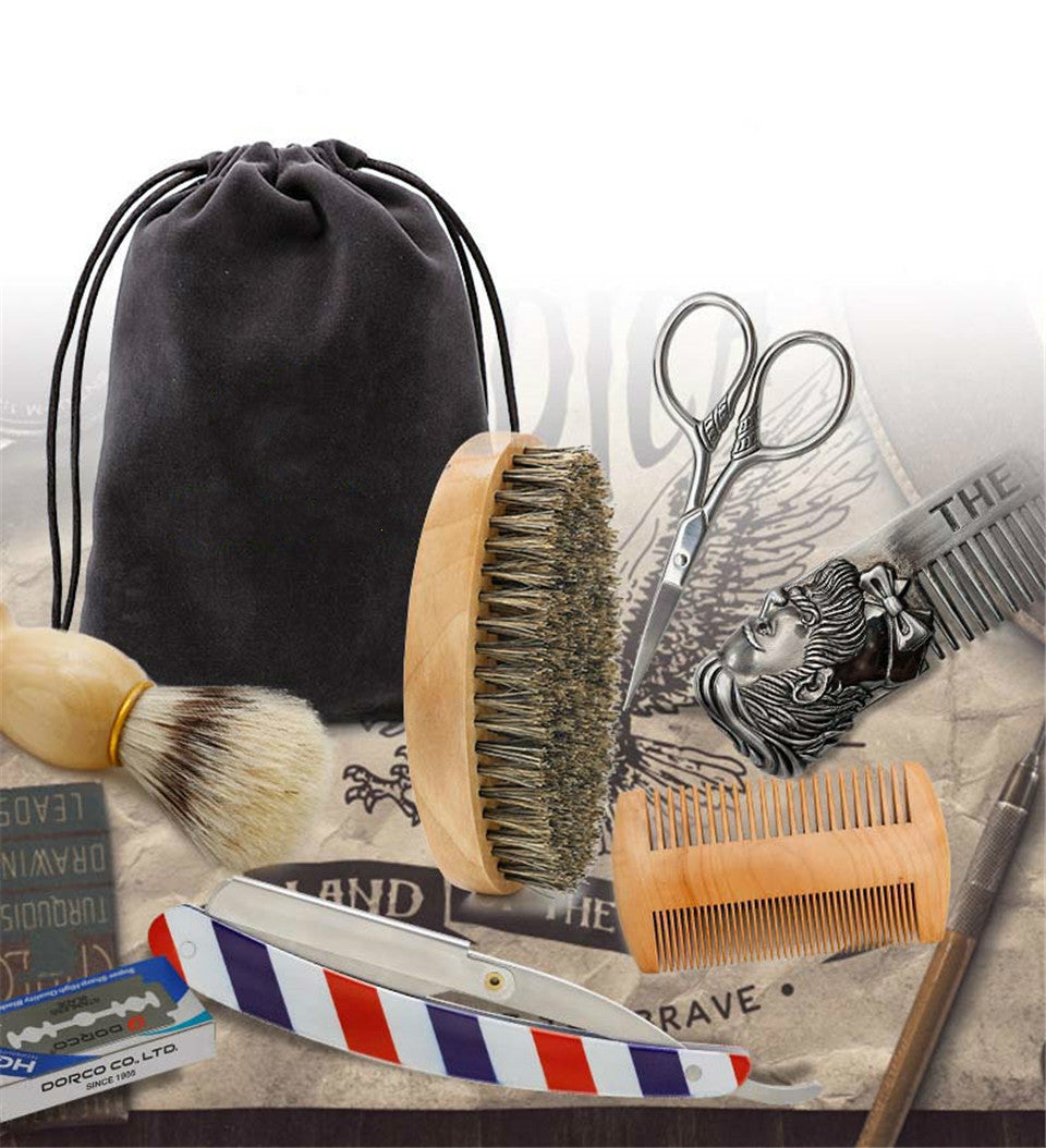 Komplettes Rasier-Set für Herren – Rasiermesser, Pinsel & Zubehör