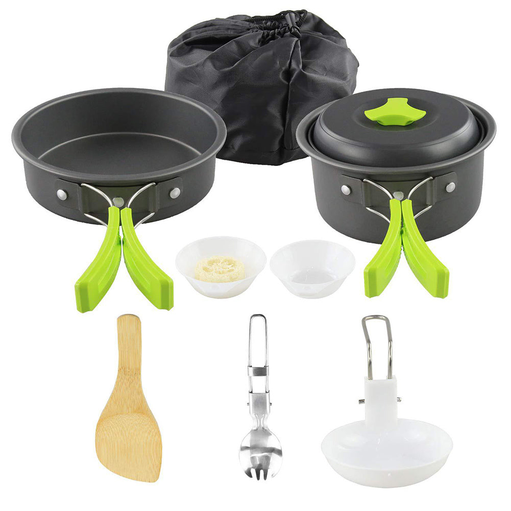 Camping-Kochgeschirr-Set – Aluminium Kochgeschirr für Outdoor, Reise, Wandern, Picknick & BBQ